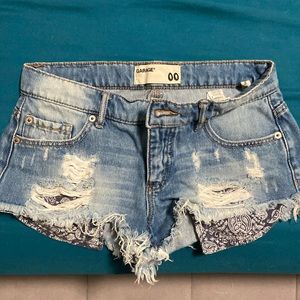Denim shorts